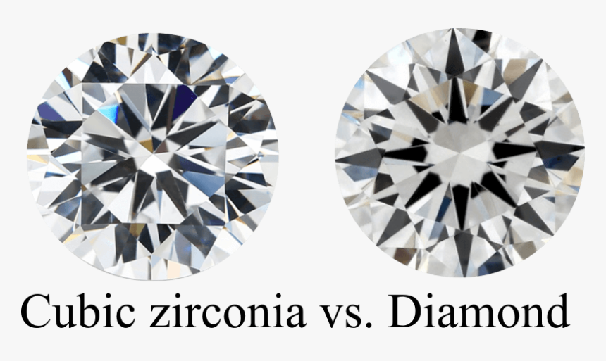 Cubic Zirconia Vs Diamond Side By Side - Cubic Zirconia Round White Loose, HD Png Download, Free Download