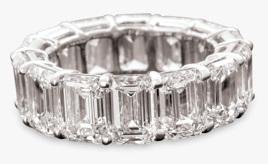 Emerald-cut Diamond Eternity Band, - Engagement Ring, HD Png Download, Free Download