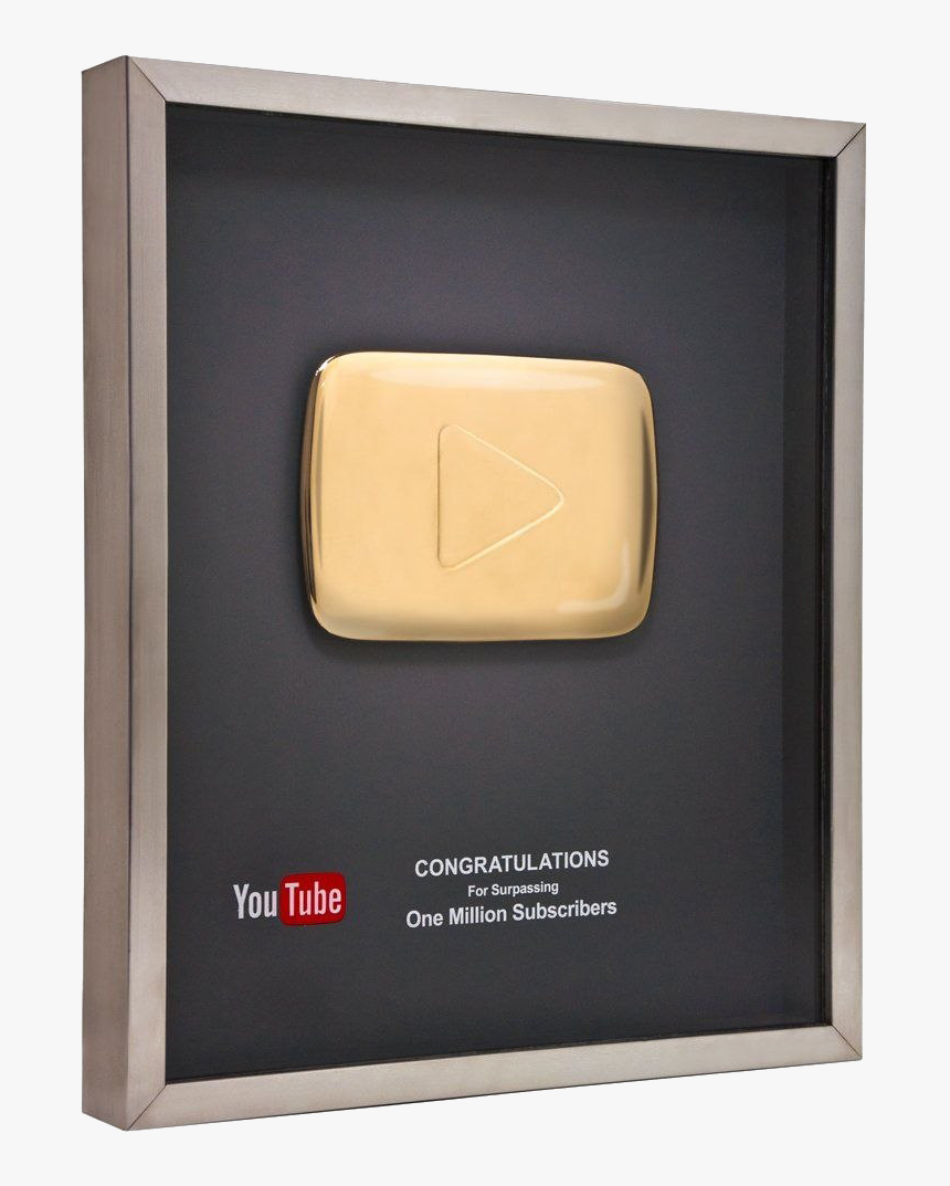 Gold Play Button Png Clipart - Gold Play Button Price, Transparent Png, Free Download