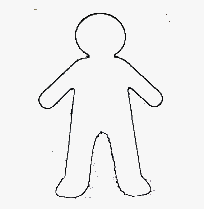 Blank Drawing Faceless Transparent Png Clipart Free - Kid Cut Out Template, Png Download, Free Download
