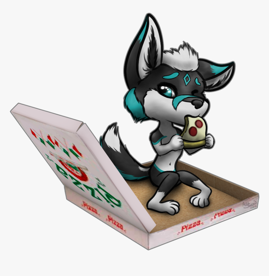 Fox In A Pizza Box Clipart , Png Download - Cartoon, Transparent Png, Free Download