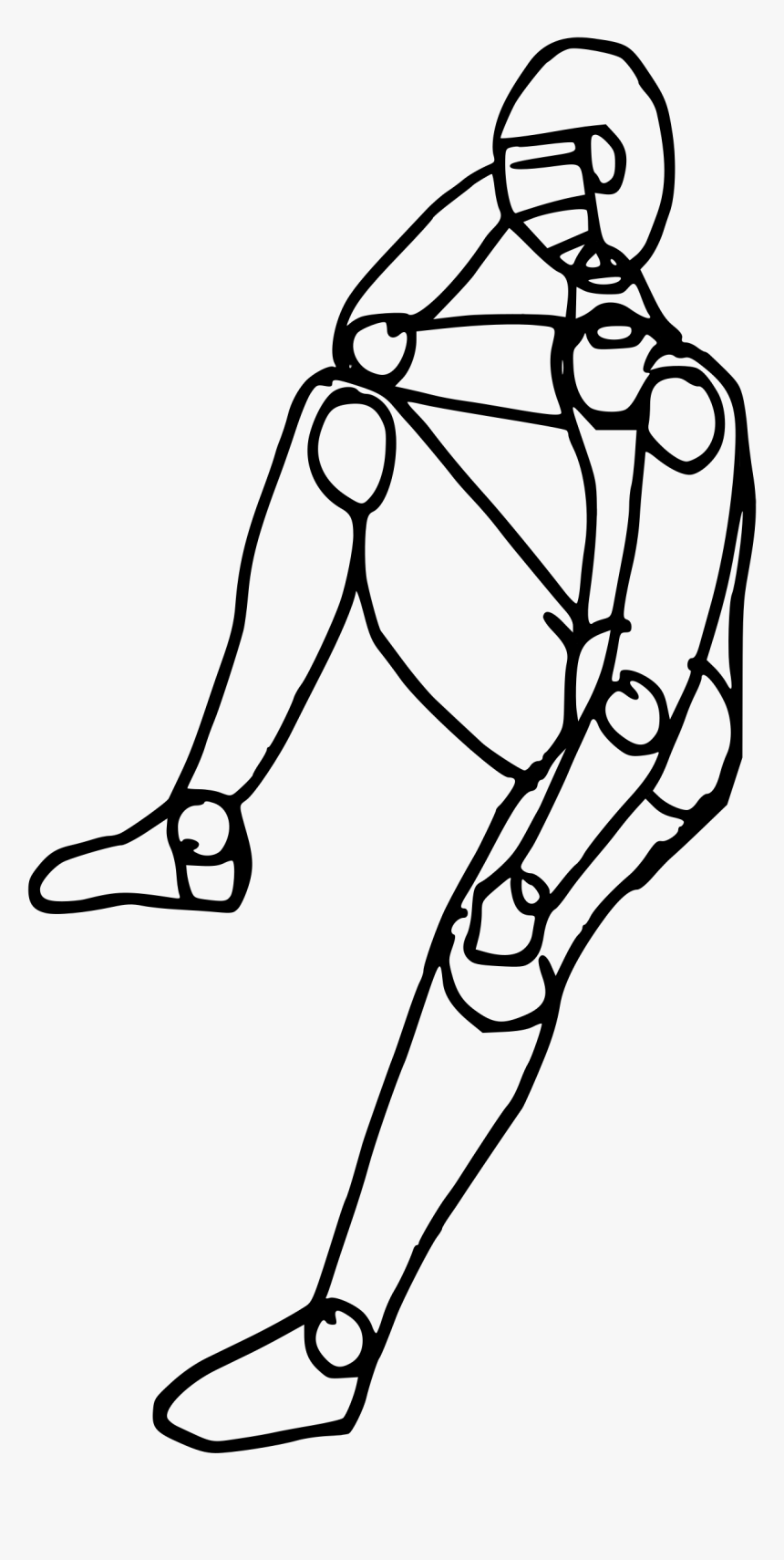 Figure Sitting Pose - Human Figure Drawing Sitting, HD Png Download, Free Download