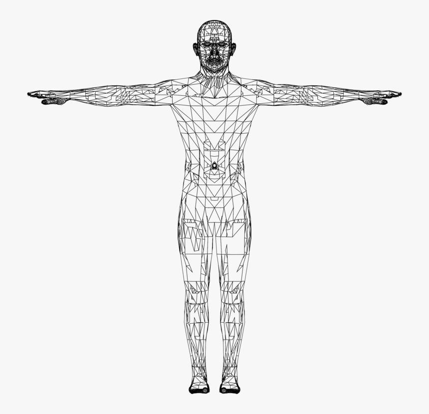 Art,fashion Illustration,figure Drawing - Wireframe Human Body Png, Transparent Png, Free Download