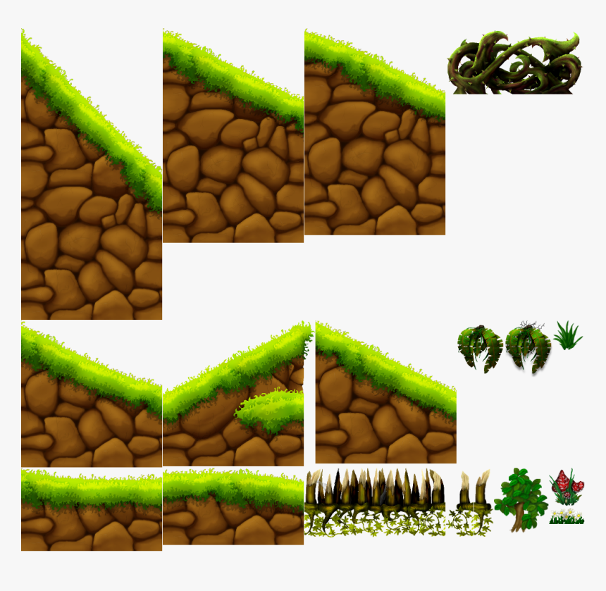 2d Sprite Grass Platform, HD Png Download, Free Download