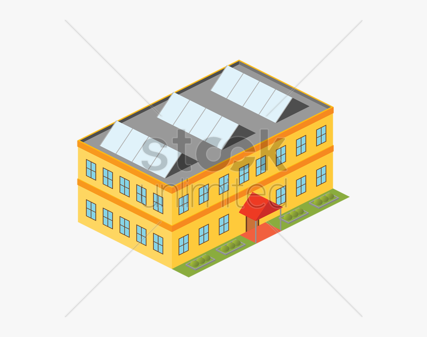 Download School Building With Solar Panels Clipart, HD Png Download, Free Download
