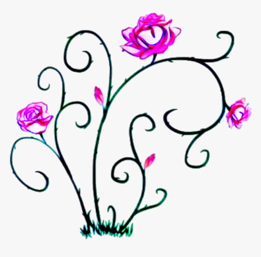 Edits Flowers Vine Thorns Art Stickers, HD Png Download, Free Download