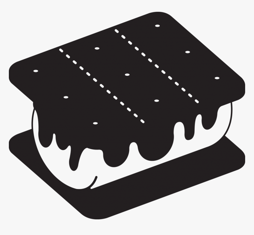 S"mores Icon Black - Smores Png Black And White, Transparent Png, Free Download