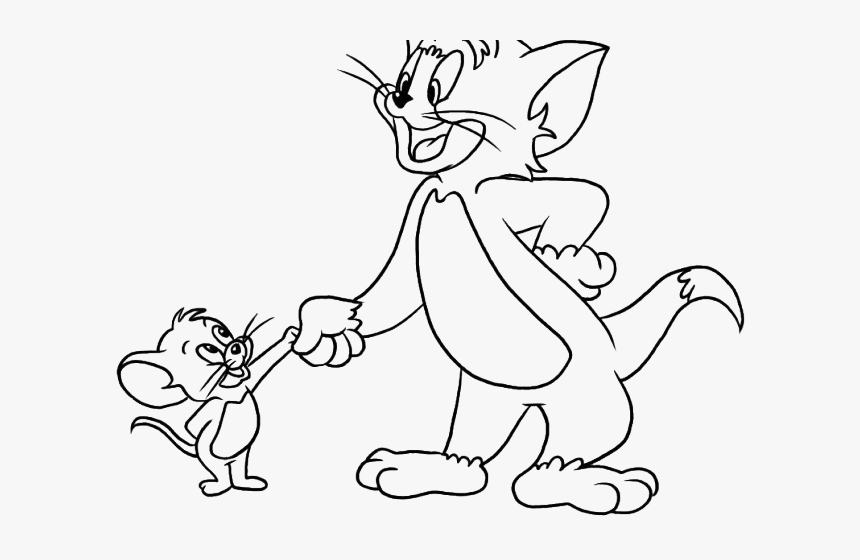 Free Tom And Jerry - Tom And Jerry Drawings For Colouring, HD Png Download, Free Download