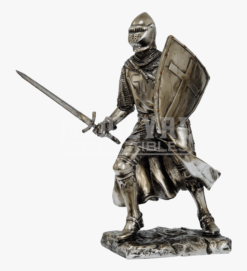 Valiant Crusader Knight Statue - Medieval Knight In Battle, HD Png Download, Free Download