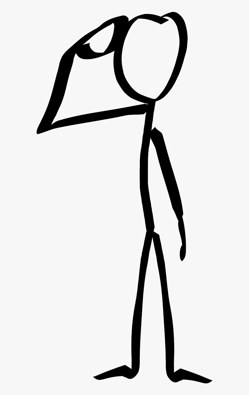 Stick Figure Thinking Png, Transparent Png, Free Download