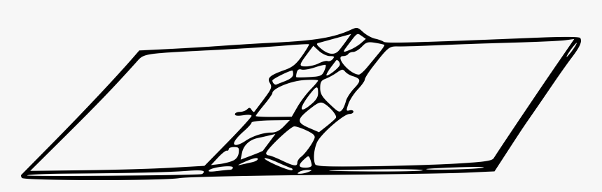 Damaged Pavement Clip Arts - Damaged Book Clipart Black And White, HD Png Download, Free Download
