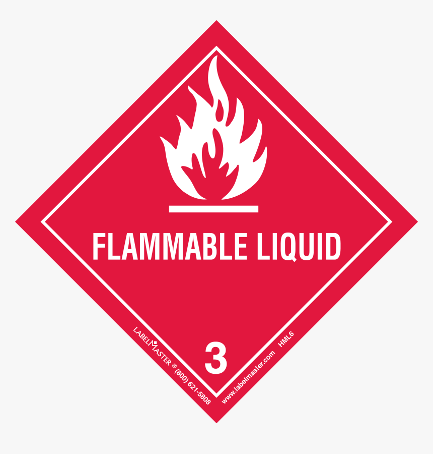 Dot Hazard Class - Hazmat Label Class 3, HD Png Download, Free Download