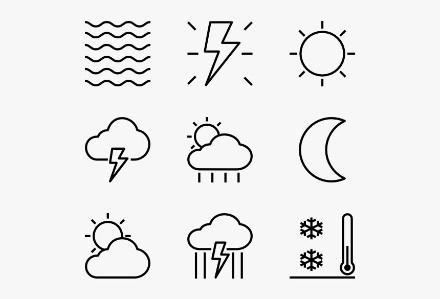 Weather - Line Art, HD Png Download, Free Download