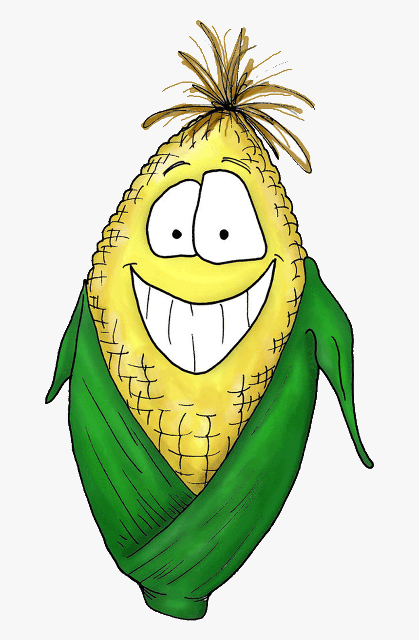 Cartoon Corn Clipart - Green Fruits Drawing, HD Png Download, Free Download