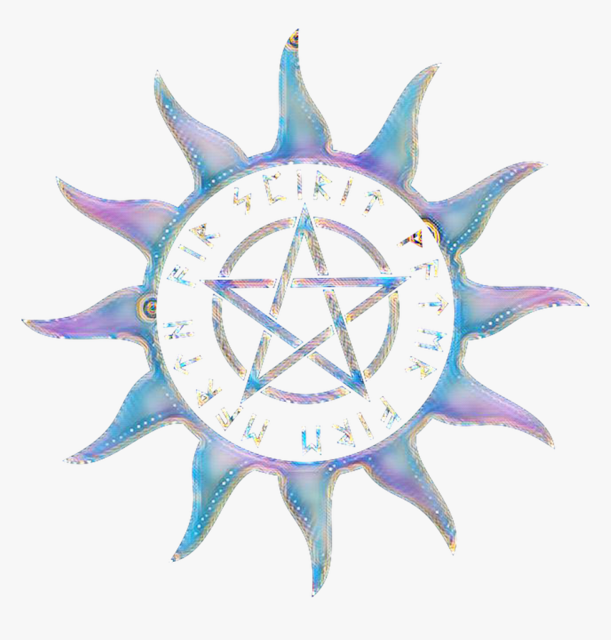 Freetoedit Stickers Sticker Pentagram Pentacle Sun - Witch Symbol Png, Transparent Png, Free Download
