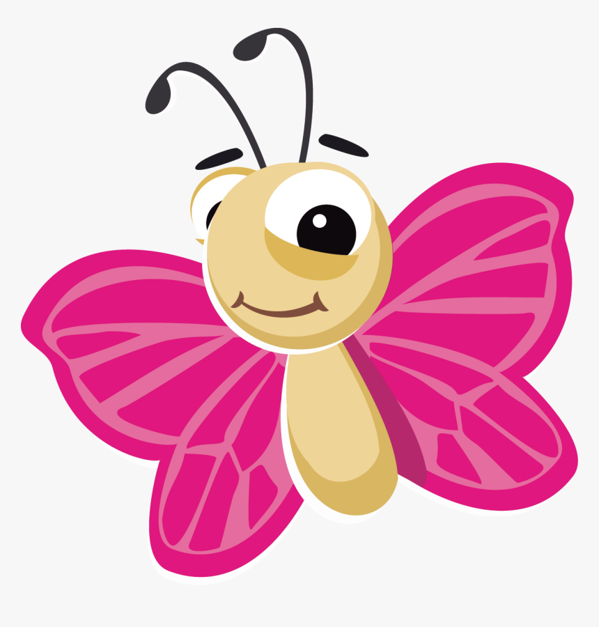 Cute Butterfly Cartoon Png, Transparent Png - kindpng