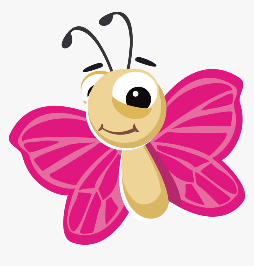 Cute Butterfly Cartoon Png, Transparent Png, Free Download