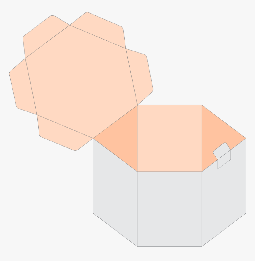 Custom Hexagon 2 Pc Boxes - Illustration, HD Png Download, Free Download