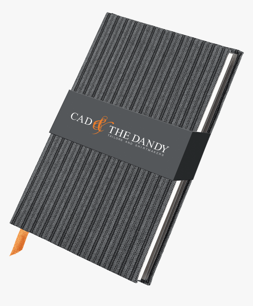 Cloth Bound Hardback Notebook Charcoal Pinstripe - Paper, HD Png Download, Free Download