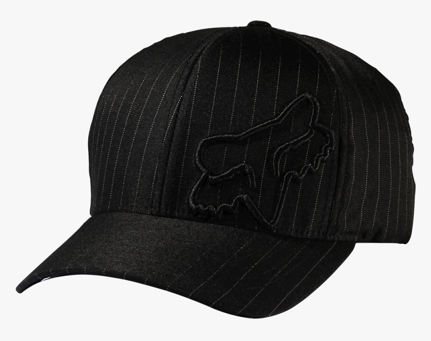 Fox Clothing Flex 45 Flexfit Hat, Black Pinstripe - Cap Embroidery Black Logo On Black, HD Png Download, Free Download