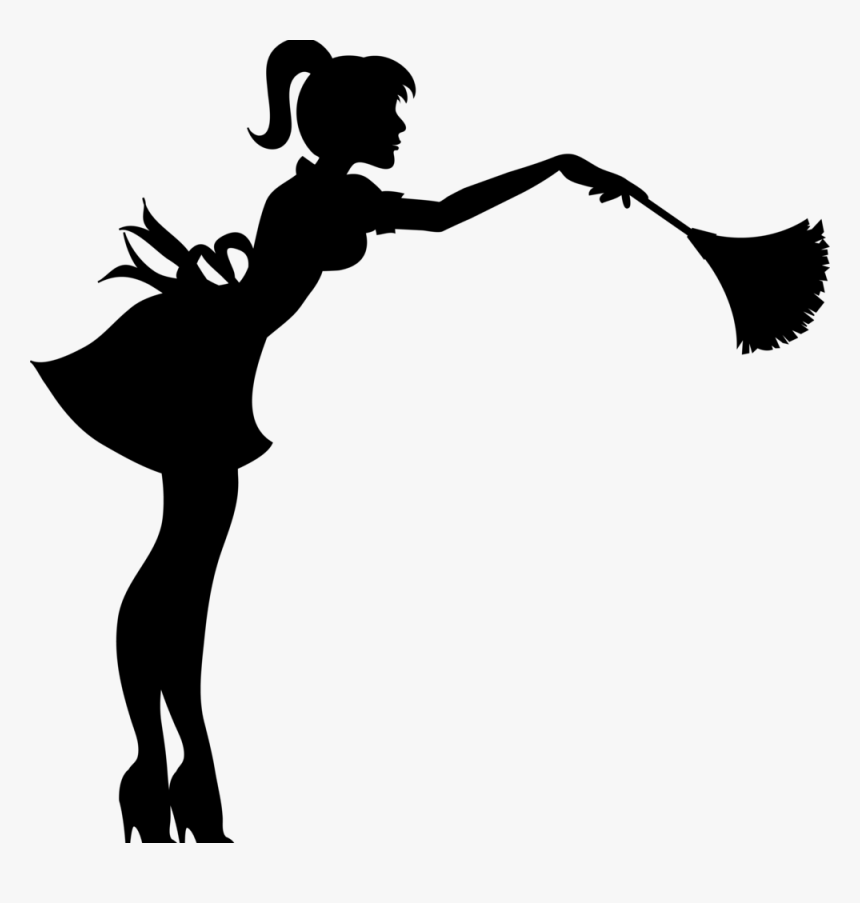 Cleaner Cleaning Maid Silhouette Clip Art - Maid Silhouette, HD Png Download, Free Download