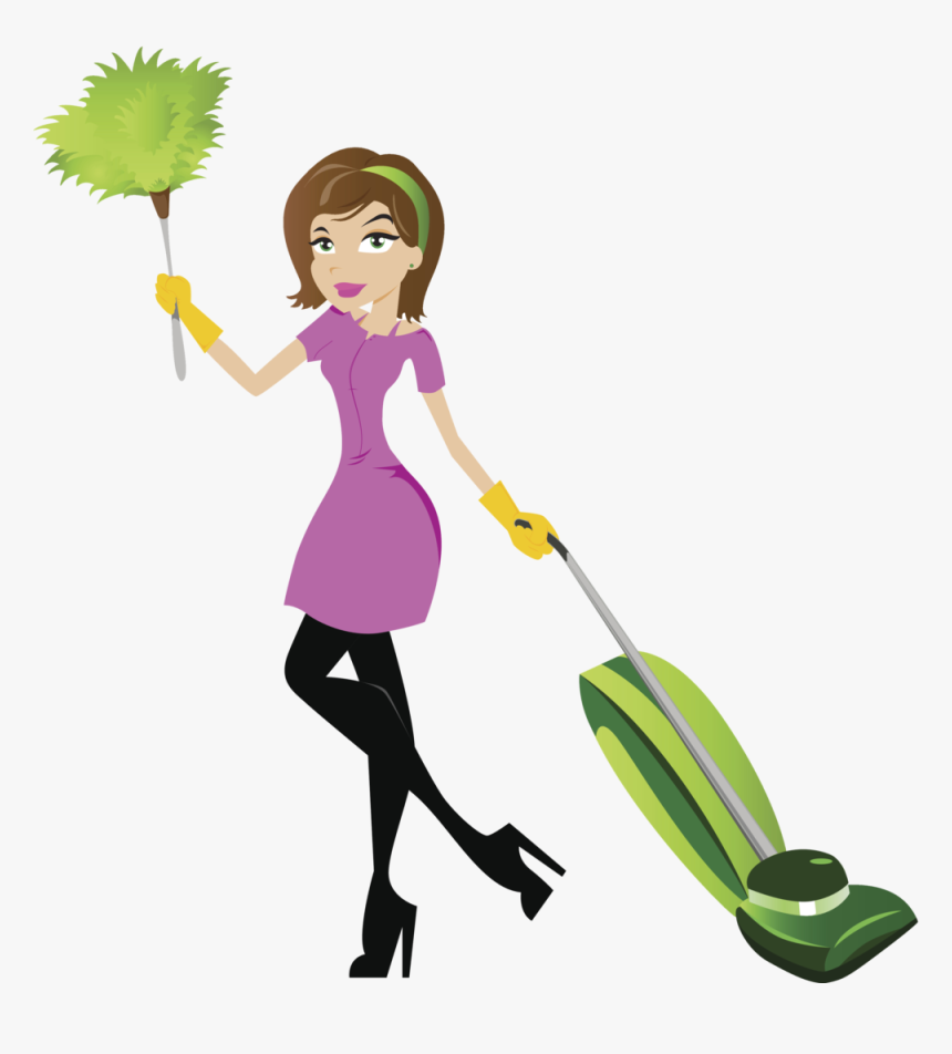 Transparent Cleaning Lady Png - Maid Cleaning House Clipart, Png Download, Free Download
