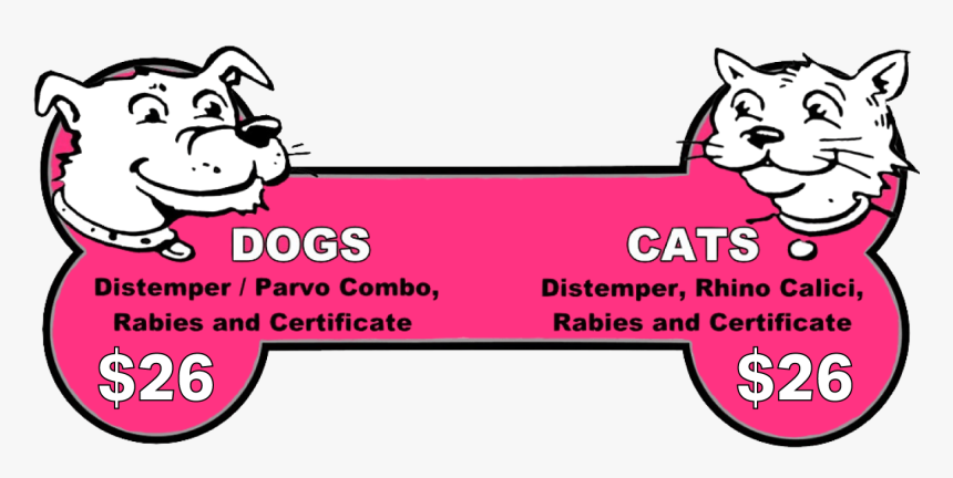 Dog And Cat Shots As Low As $26 - Cats And Dogs Shots, HD Png Download, Free Download