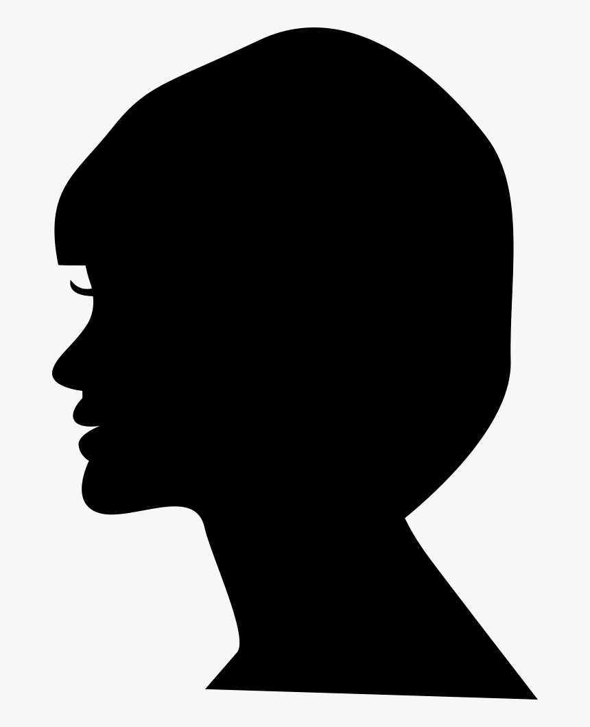 Woman Head Side View Silhouette - Side View Silhouette Png, Transparent Png, Free Download