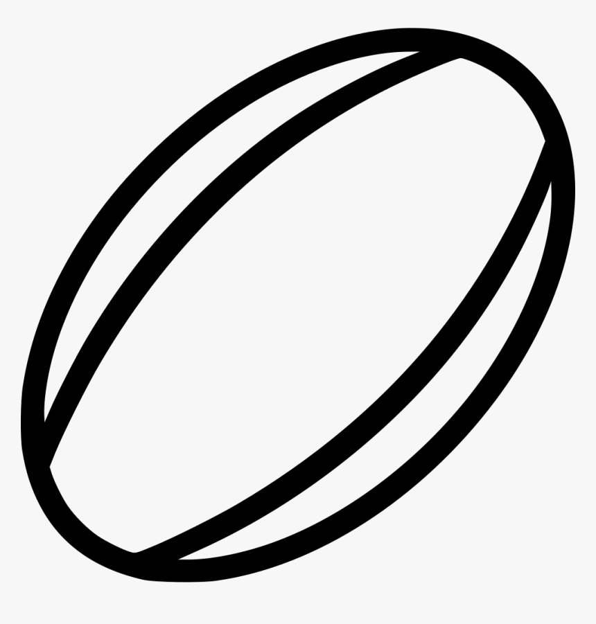 Rugby Ball - Rugby Ball Outline Png, Transparent Png - kindpng