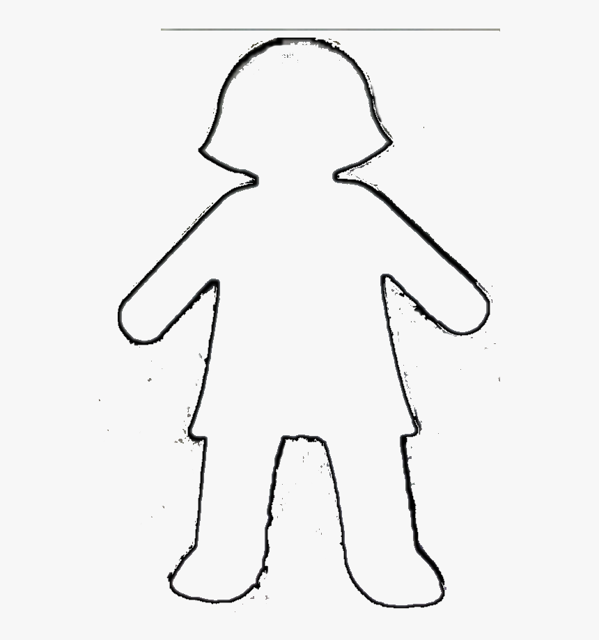 Girl Outline Clipart Black And White Hd Png Download Kindpng