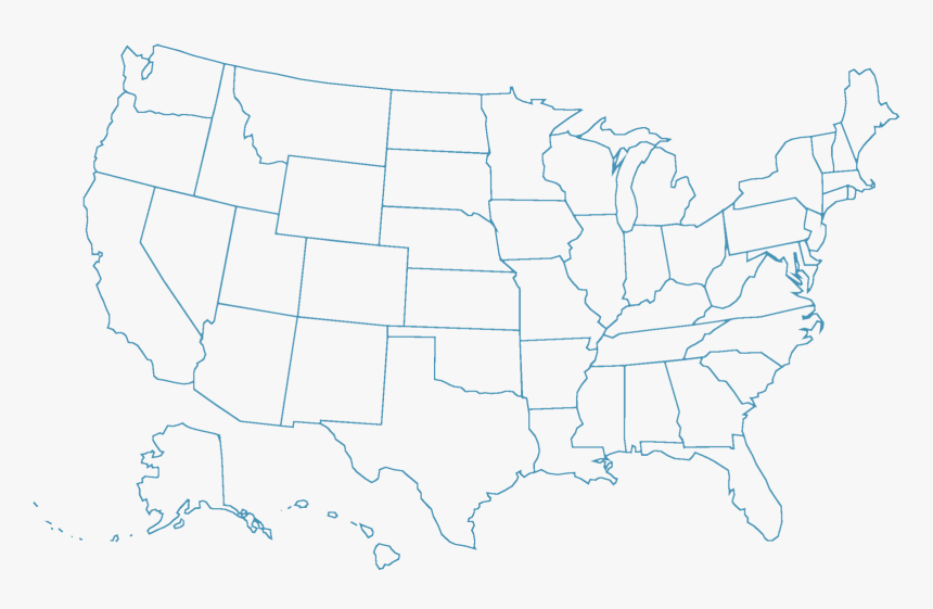Usa States Not Labeled , Png Download - Usa States Not Labeled, Transparent Png, Free Download