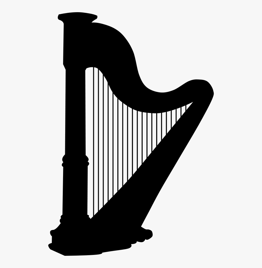 Free Eighth Note Free French Horn Free Harp - Harp Clip Art, HD Png Download, Free Download