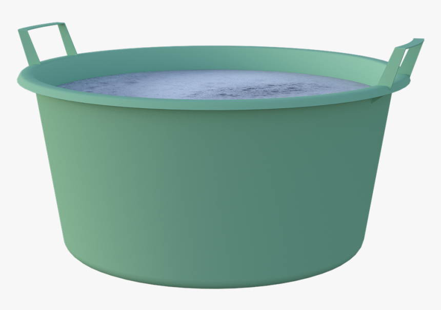 Water, Pail, Soapy, Suds, Container, Cleaning, Green - Cubeta Con Agua Png, Transparent Png, Free Download