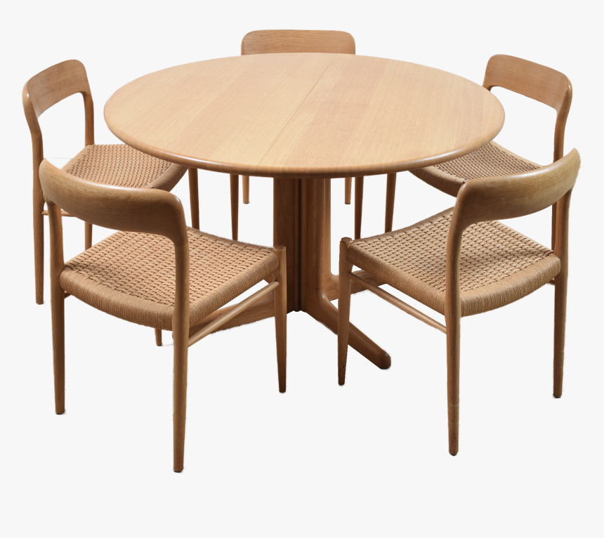 Dining Table Set By Niels Otto Møller Sold - Kitchen & Dining Room Table, HD Png Download, Free Download