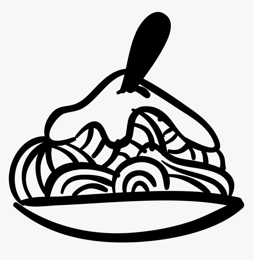 Food Meal Hand Drawn Plate Side View - Draw Food Icon Png, Transparent Png, Free Download