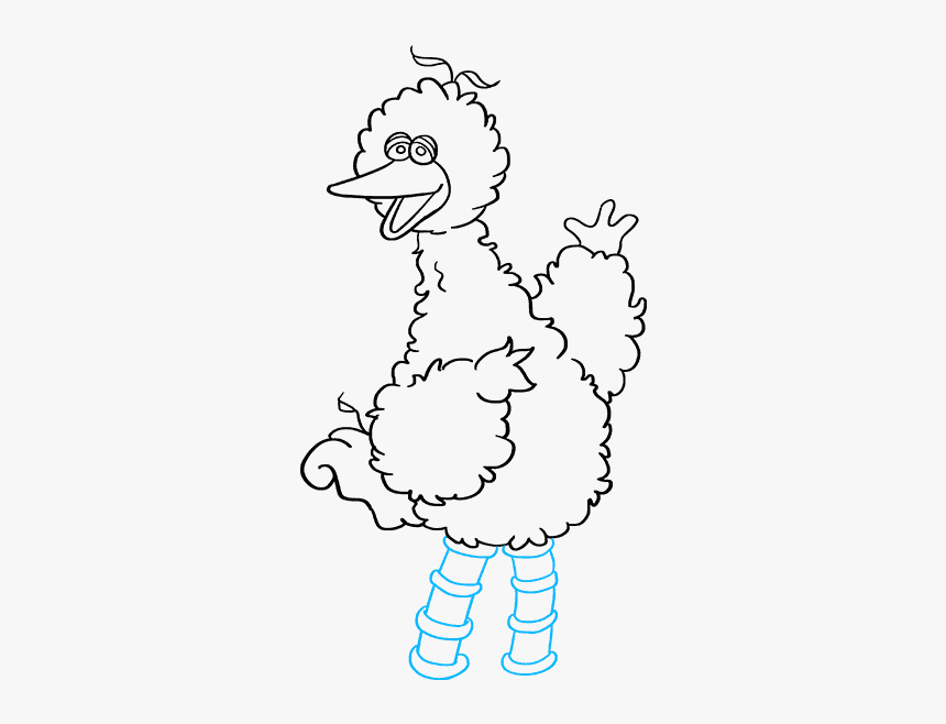 How To Draw Big Bird From Sesame Street - Big Bird Sesame Street Drawing, HD Png Download, Free Download
