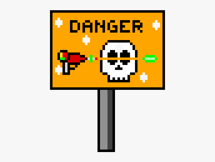 Pixel Danger Sign Png, Transparent Png, Free Download