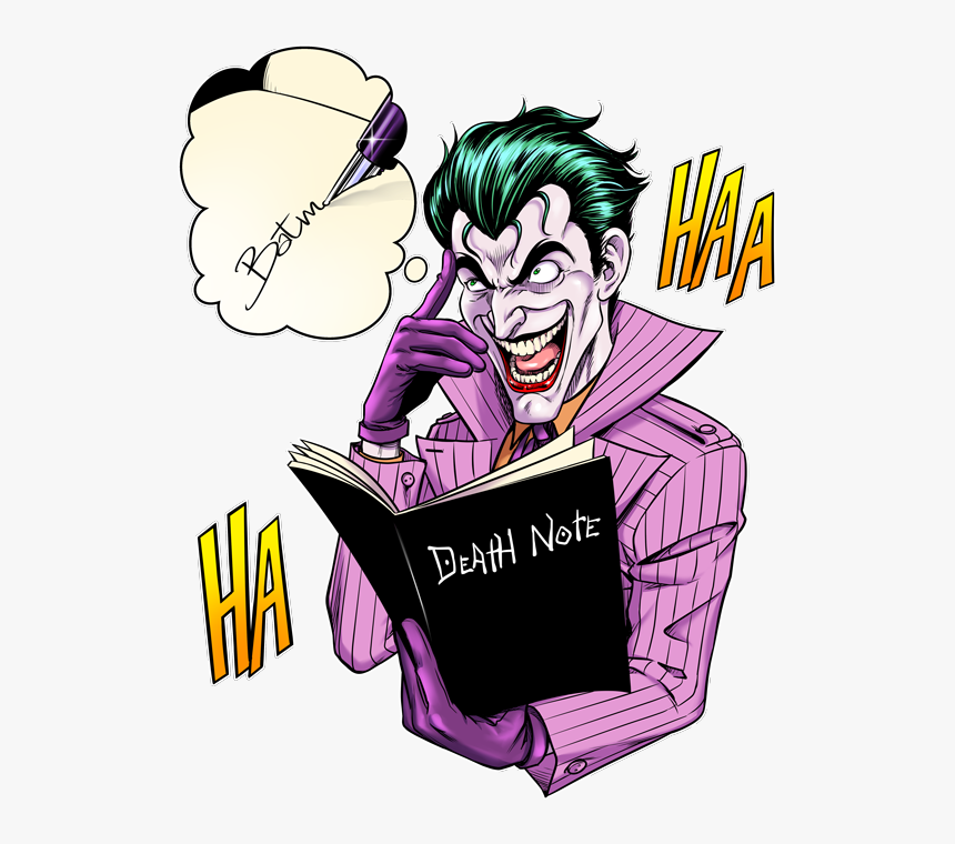 The Joker And The Death Note Preview - Joker Illustration Death Note, HD Png Download, Free Download