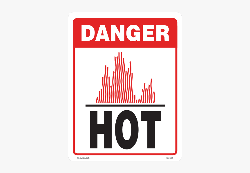 Danger Hot Styrene Sign - Shock Hazard Warning Label Electrical, HD Png Download, Free Download