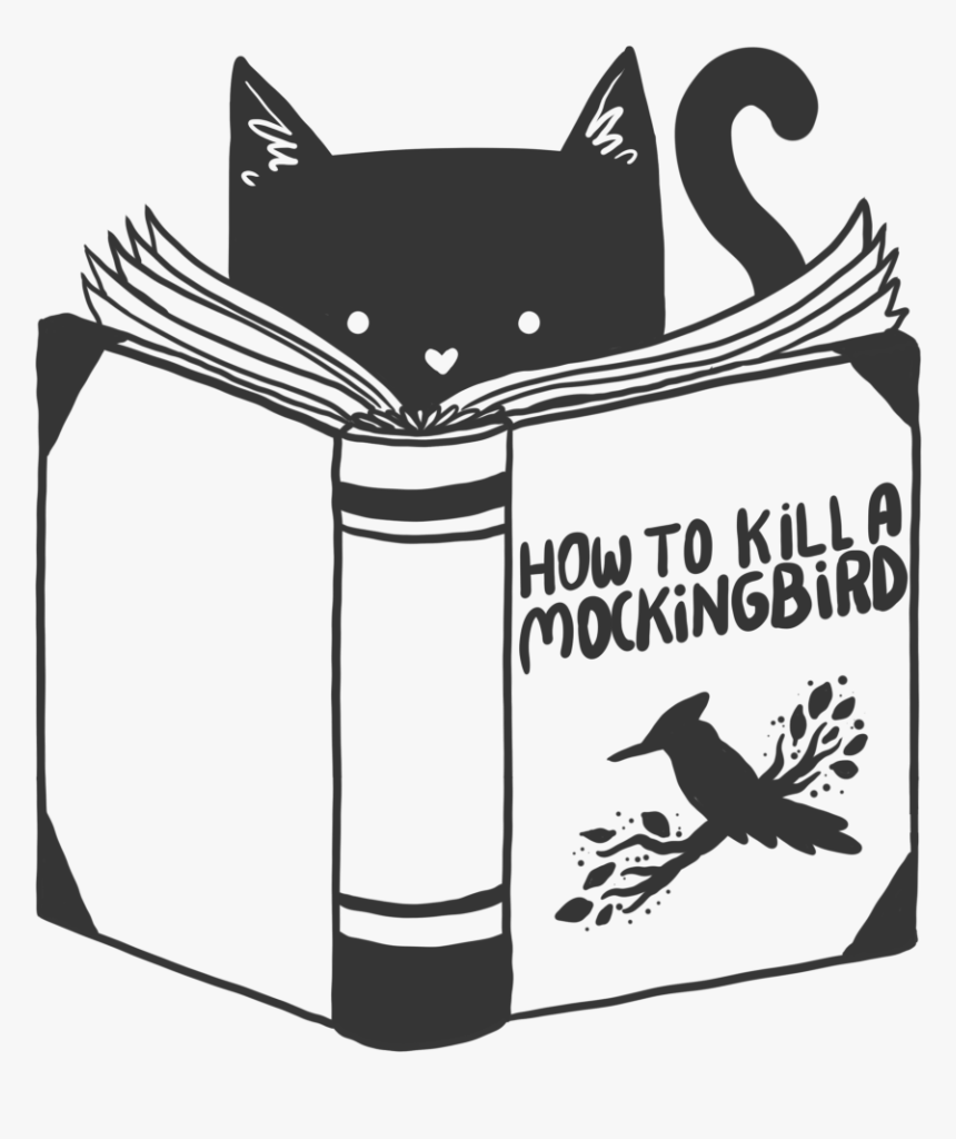 Cat Reading How To Kill A Mockingbird, HD Png Download, Free Download