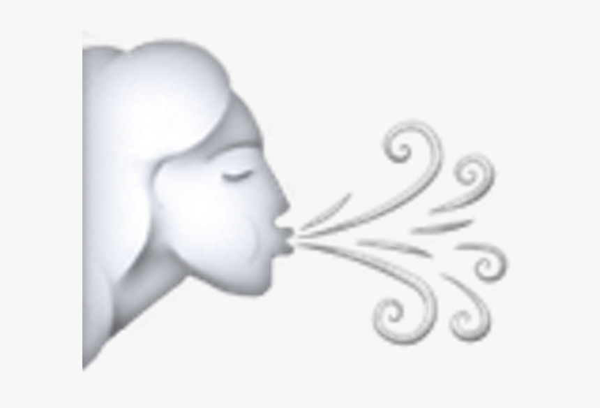 Wind Icon Source - Wind Face Emoji Png, Transparent Png, Free Download