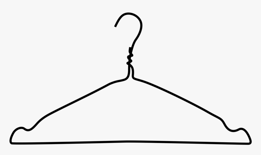 Line Art,angle,area - Clothes Hanger Clip Art, HD Png Download, Free Download