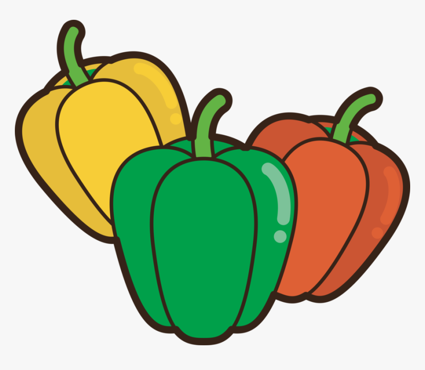 Bell Pepper,vegan Nutrition,food - ピーマン パプリカ イラスト, HD Png Download, Free Download