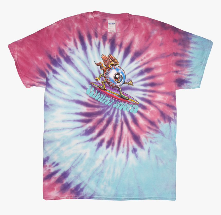 Surfing Eyeball Tie Dye Unisex Tee - Tie Dye Surf Shirt, HD Png Download, Free Download