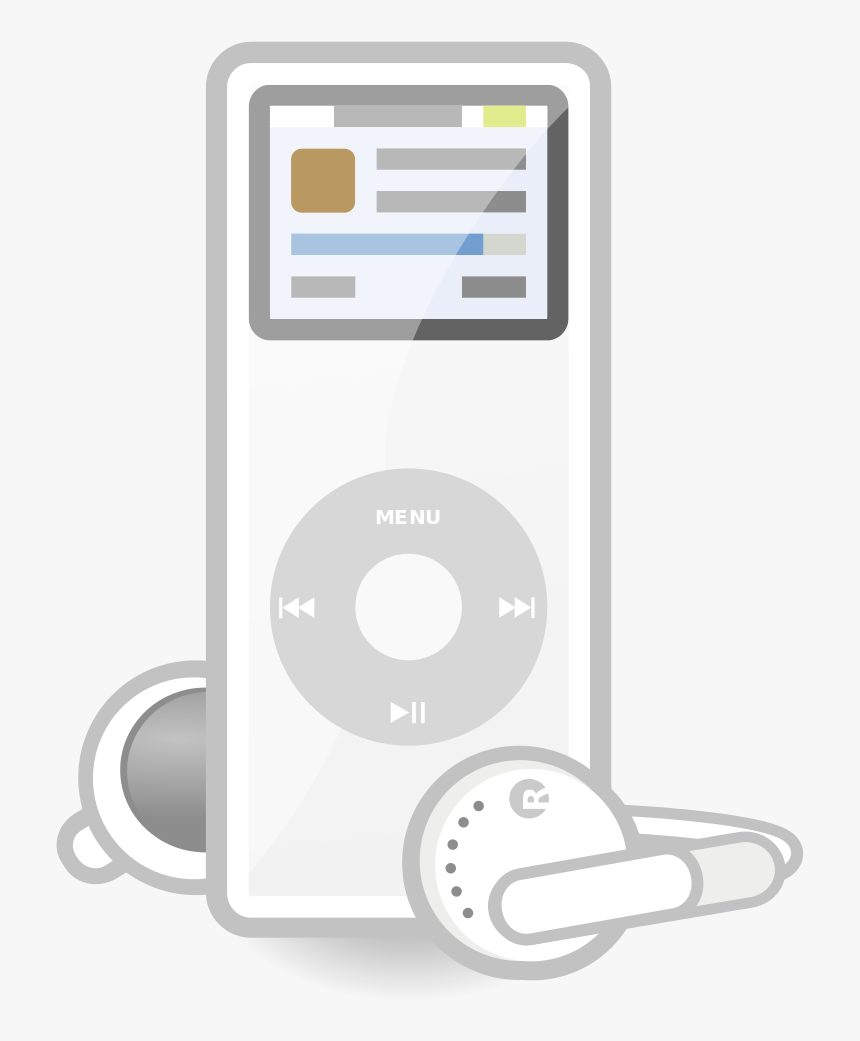 Headphones Clipart Ipod Touch - Blue Ipod Mp3 Player, HD Png Download, Free Download