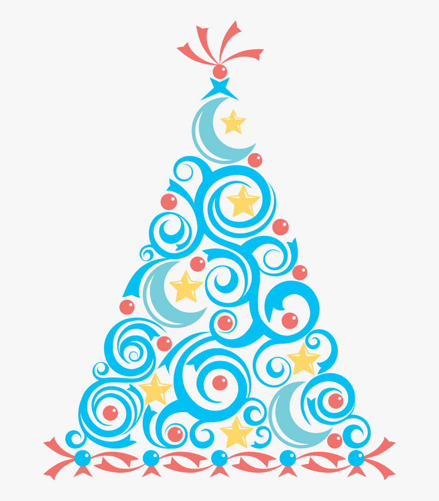 Clipart Christmas Tree Blue - Blue Christmas Tree Clipart, HD Png Download, Free Download