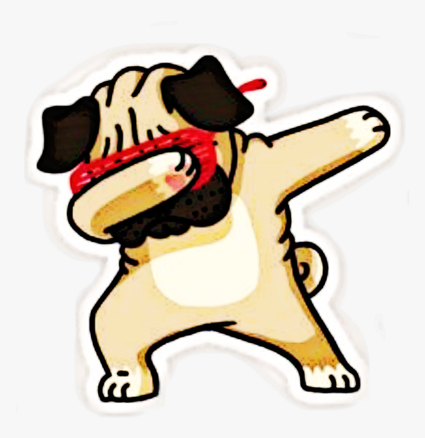 Transparent Dabbing Clipart - Cartoon Dabbing Pug, HD Png Download, Free Download