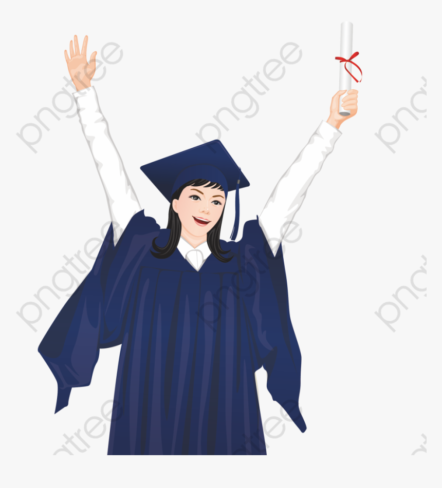 Graduation Student Character And - Graduating Student Png, Transparent Png, Free Download