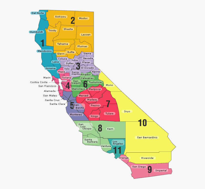 California School District Map - Map Of Schools In California, HD Png Download, Free Download