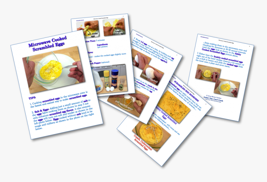 Microwave Cooked Scrambled Eggs Picture Book Recipe - Scrambled Eggs Microwave Visual Recipe, HD Png Download, Free Download